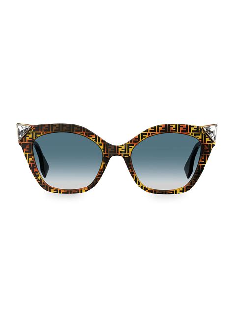 fendi women's 52mm crystal accented cat eye sunglasses|occhiali Fendi cat eye.